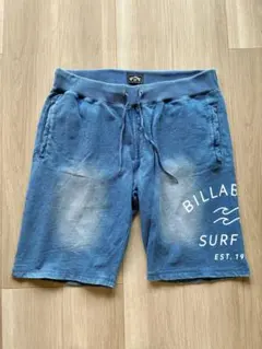 【BILLABONG】インディゴ風スウェット ショートパンツ XL