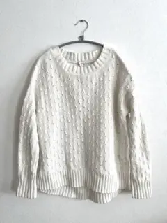 GAP コットンニット 長袖 クルーネック ホワイト XSのサムネイル