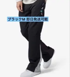 新品MNMLミニマル 黒ペイントブーツカット スウェットパンツ ブラックS