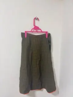 ブラウン系チェック フレアスカート