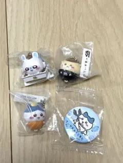 ちいかわ くら寿司コラボ キーホルダー 缶バッジセット