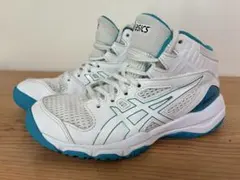 ASICS バスケットボールシューズ 女性用 ホワイト/ターコイズ21.5cm