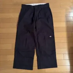 ディッキーズ 黒 ワークパンツ ルーズフィット