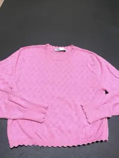 ZARA ザラ　クロップドニット　ピンク