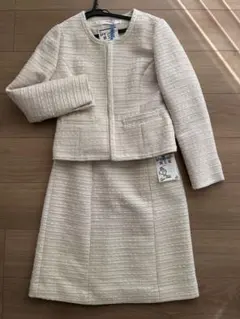 アイボリー ツイード スカートスーツ