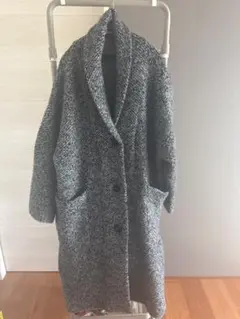 オーバーサイズグレーコート