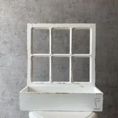 リペイント♡サリュ アンティーク ラック ミルクホワイト 木製棚