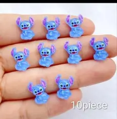 S01 スティッチ ネイルパーツ 10個セット ディズニー キャラクター 立体