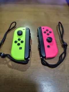 【ジャンク品】Nintendo Switch ジョイコン ネオンイエローとピンク