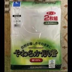 新品　グンゼ やわらか肌着 半袖丸首 L 2枚セット　抗菌防臭加工 綿100%
