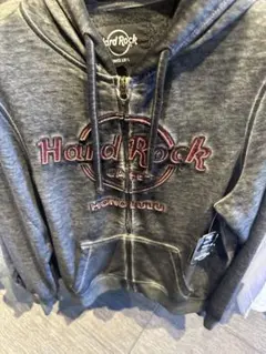 【USA製】ハードロックカフェ　フェード　ホノルル　パーカー　ビック刺繍ロゴ USA製 Hard Rock CAFE HONOLULU ハードロックカフェ ホノルル