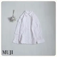 ♢【希少XLサイズ】無印良品 コットンストライプシャツ ピンク オーガニック