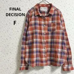 a369ファイナルディシジョン【F】長袖 シャツ マドラスチェック 羽織