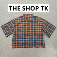 THE SHOP TK カラフル　チェック　半袖シャツ