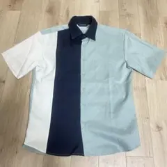 PLUS ONE カラーブロック 半袖シャツ S sizeのサムネイル