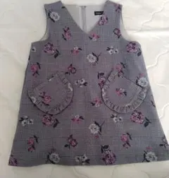 BeBe　花柄　グレンチェック　ワンピース