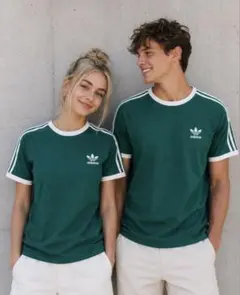 adidas Originals 半袖 リンガーTシャツ グリーンのサムネイル
