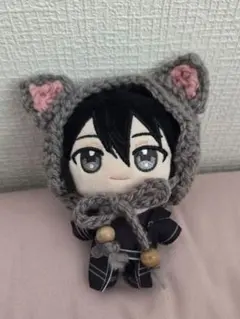 ぬいパル　猫耳帽子　ハンドメイド　かぎ針編み　ぬい服