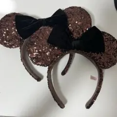 ミニー ベロアリボン カチューシャ セット