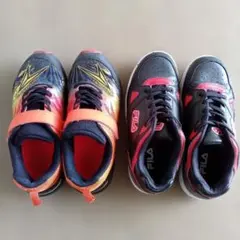 スニーカーセット 瞬足 FILA 21.5cm 2点【中古】のサムネイル