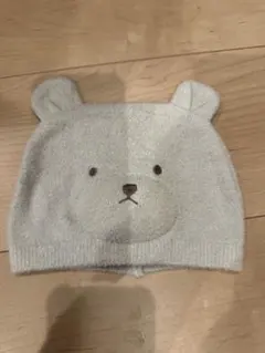 【未使用】GELATO PIQUE クマ耳付きベビー帽子 グレー