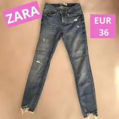 ★ZARA★ダメージ加工 スキニーデニム★EUR36サイズ★