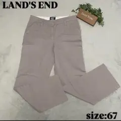 【LAND'S END】ランズエンド（67）ストレッチ ワイドパンツ グレーのサムネイル