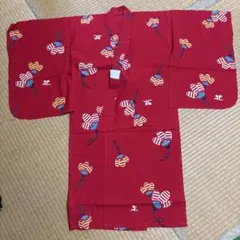 courrèges 花柄 子供浴衣赤