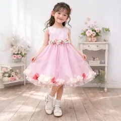 ceci kid キッズドレス【ピアノ発表会】ピンク 120 フラワー