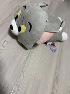 TOM&JERRY トムとジェリー　寝そべりぬいぐるみ50cm タグ付き