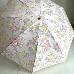 ♡ピンク薔薇柄♡ 折り畳み傘　晴雨兼用　日傘
