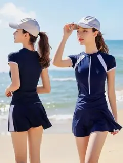 ワンピース 体型カバー 小鳥柄セパレート水着女性2020新型保守腹隠し痩せ