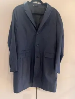 ネイビー ステンカラーコート