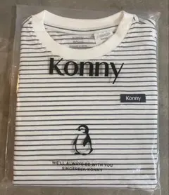 Konny コニー コットンボーダー 長袖Tシャツ ネイビー 80サイズ