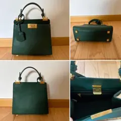 【CHARLES&KEITH】ハンドバッグバッグ極美品グリーン