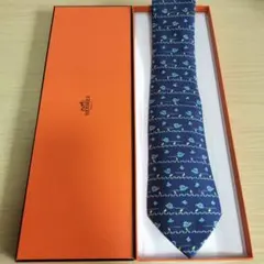 ま*☆様 HERMES ネクタイ ブルー 星柄 月 彗星 シルク - メルカリ
