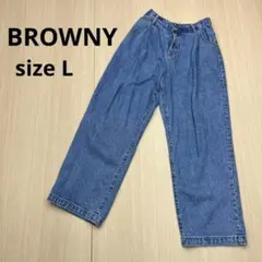 ● BROWNY ブラウニー　デニム　ジーンズ　ワイドストレート