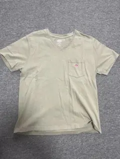 DANTON Vネック ポケットTシャツ 半袖 ベージュ　レディースMのサムネイル