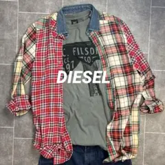 人気完売⭐︎DIESEL⭐︎ ディーゼル　マドラスチェック　オーバーサイズ　シャツ