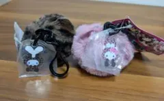サンリオキャラクターズ　ギャルらび ファーチャーム　 シナモロール ハローキティ