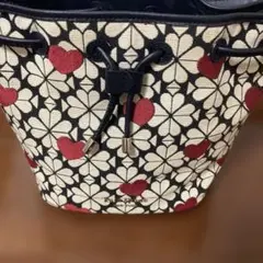 ケイトスペード　ジャガード　ハートと花のデザイン バケットバッグ