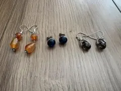 【未使用】ピアス　ハンドメイド　3点セット