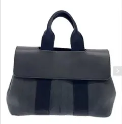エルメス ヴァルパライソMＭ　キャンバス レザー　ポーチ　ハンドバッグ　ブラック エルメス HERMES ヴァルパライソMM キャンバス生地 黒 - メルカリ