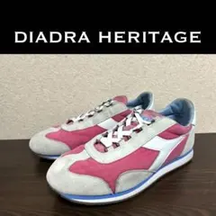 ディアドラ ヘリテージ スニーカー　スエード　ライトグレー　赤　レッド　ピンクのサムネイル