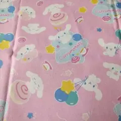 シナモンバルーンピンク生地*シナモロールサンリオ☆縦約50×横約36cｍ