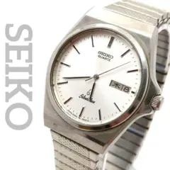 정크 SEIKO 남성 시계 실버 웨이브 데이 데이트