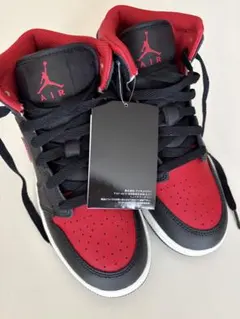 NIKE AIR JORDAN 1 MID (GS)5Yブラック／レッド