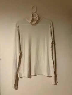 GU ソフトリブタートルネックT ナチュラル ホワイト XL