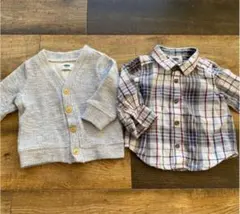 OLD NAVY オールドネイビー　チェックシャツ　カーディガン　2点セット