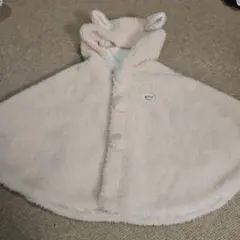 bebe réduction フリースポンチョ ピンク　50～90　美品❗